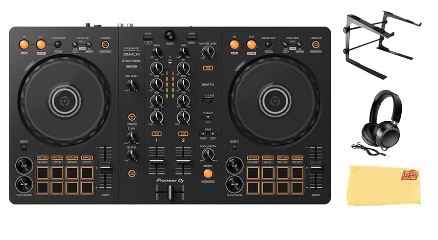 DDJ-FLX4 ブラック　ほぼ未使用 Amazon.com: Pioneer DDJ FLX4 DJ Controller - Black Bundle